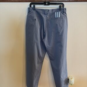 Adidas CLIMALITE performance golf pants chino flat front gray 4 pockets 32 - 30